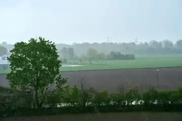 Starker Regen in Bayern. Unwetter