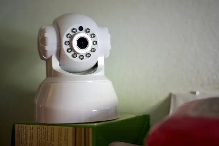 Heimliche und versteckte Überwachungskamera als Einbrecher Schutz in einem Haus