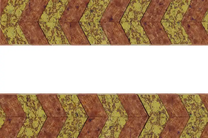 Warning danger grunge pattern in yellow and rust color