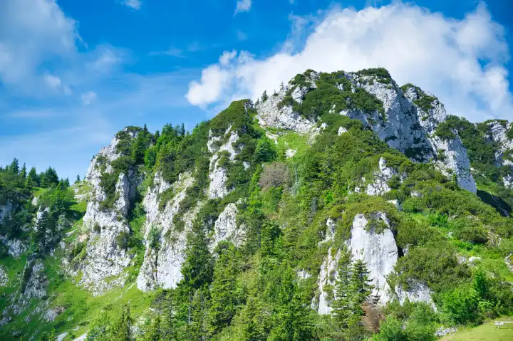 landscape on the Kampenwand in Bavaria, Germany