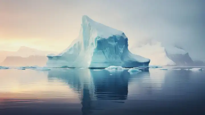 KI Generative Illustration eines Eisbergs in der Antarktis