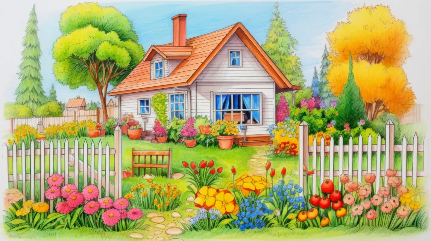 Black And White Coloring And Pencil Sketch On A Garden Background, Picture  Of Garden For Colouring, Colourful, Garden Background Image And Wallpaper  for Free Download