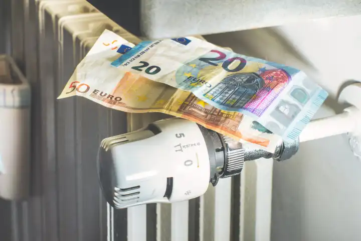 Thermosiphoneinstellung mit Euro-Schräglage als Zeichen der Einsparung