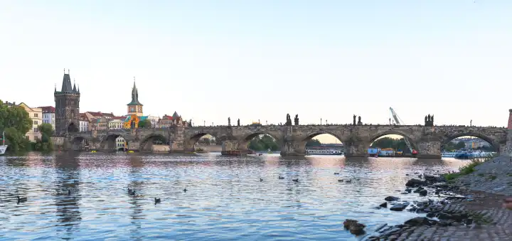 The famous Carlo Bridge in Prague