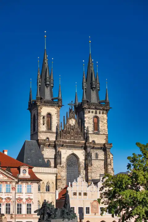 Church of St. Mary of Týn in the Old Town Square of Prague