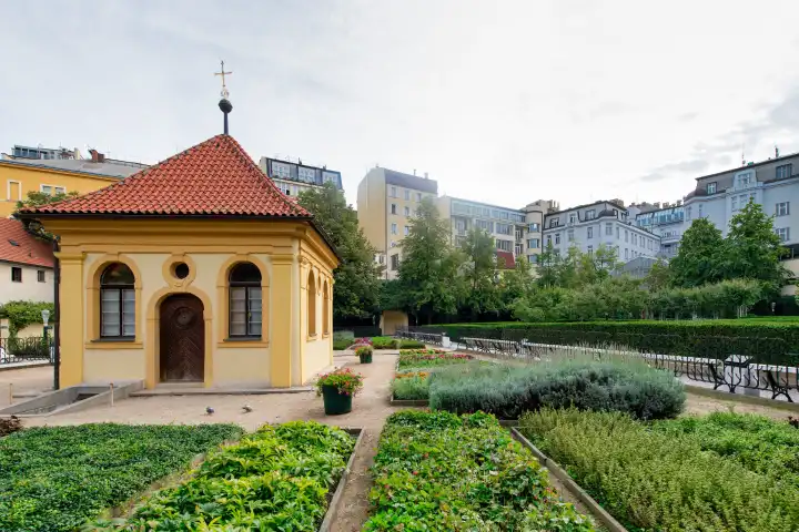 Franciscan Gardens. Natural oasis in the center of Prague