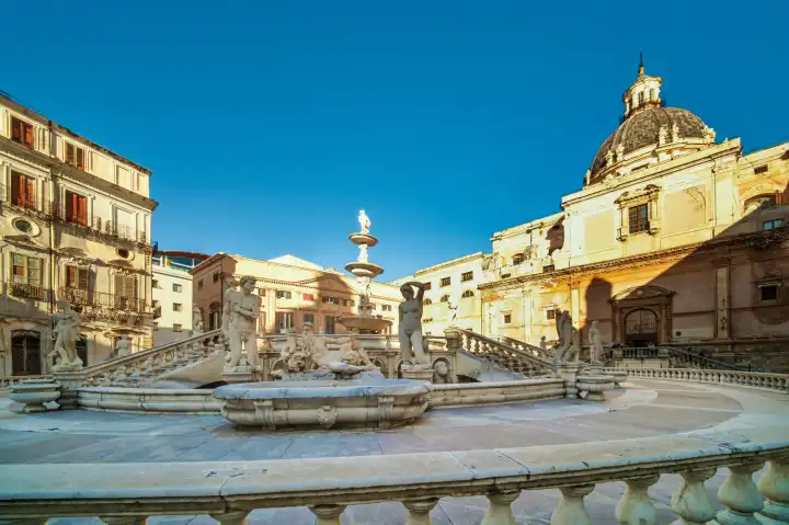 Piazza Pretoria in Palermo Sicily Italy