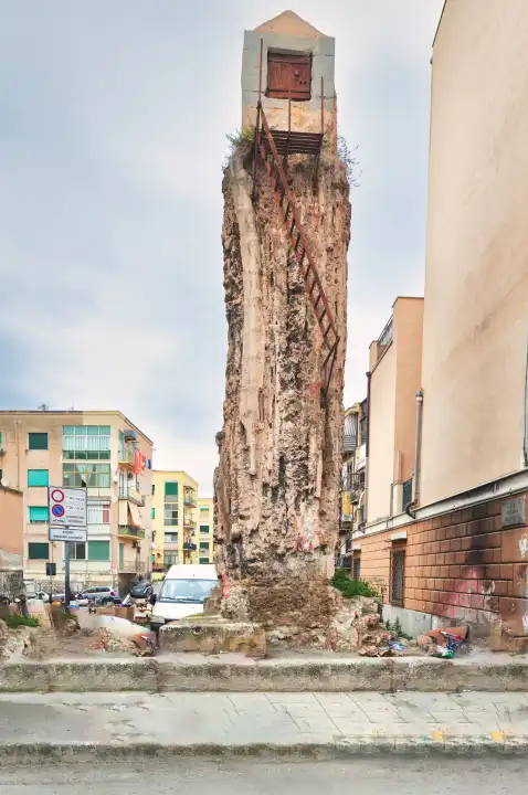 Antiker Wasserturm von Palermo Sizilien Italien