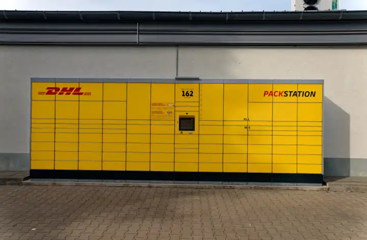 Packstation from DHL for receiving and sending parcels around the clock