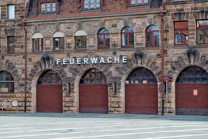 Gebäude der alten Feuerwache in Fürth, Bayern