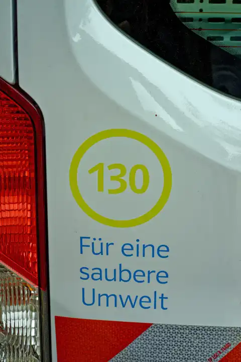 Speed limit 130 for a clean environment on a car