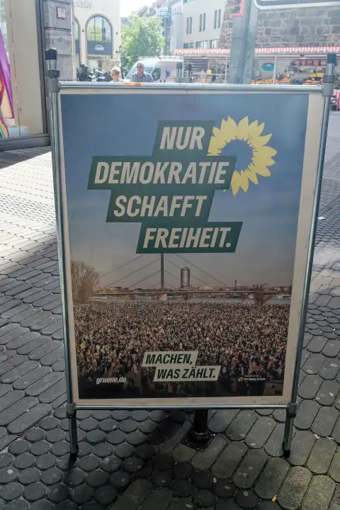 Europawahl 2024 Wahlplakat der Partei Die Grünen