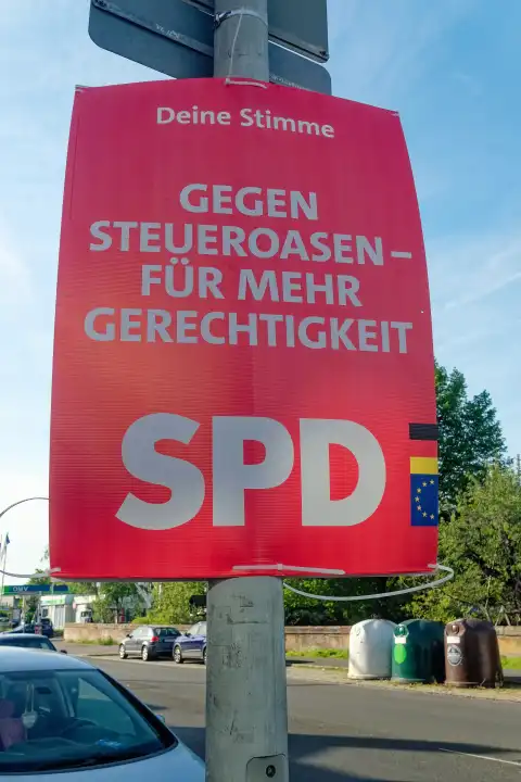 Europawahl 2024 Wahlplakat der Partei SPD