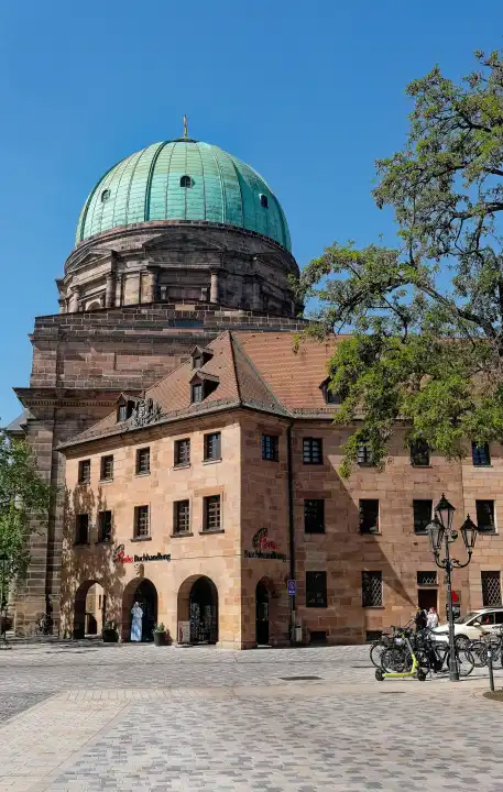 Dome of the Church of St. Elisabeth in Nuremberg, Bavaria, Germany
