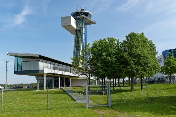 Tower at Albrecht Dürer Airport in Nuremberg, Bavaria, Germany