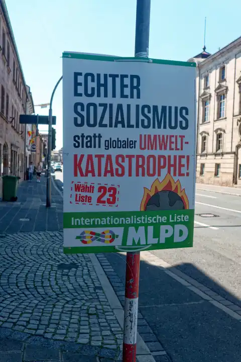 Europawahl 2024 Wahlplakat der Partei der MLPD