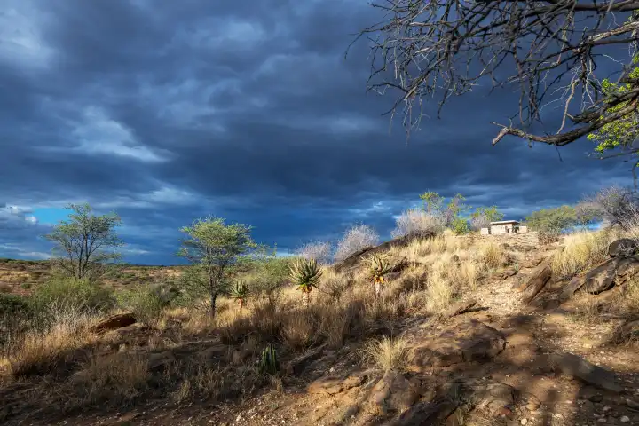 Rain clouds over the Khomas Highlands, Namibia