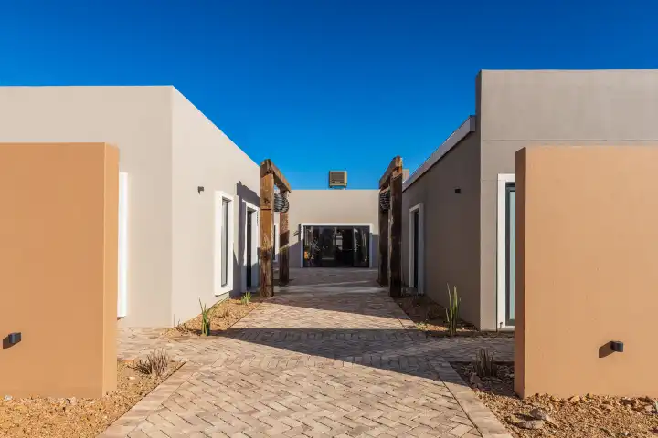 Gebäude der Lodge Damaraland, Khoriax, Namibia
