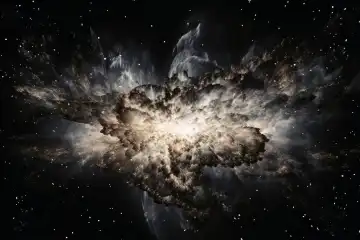 The big bang explosion at the start of the universe, generated with AI