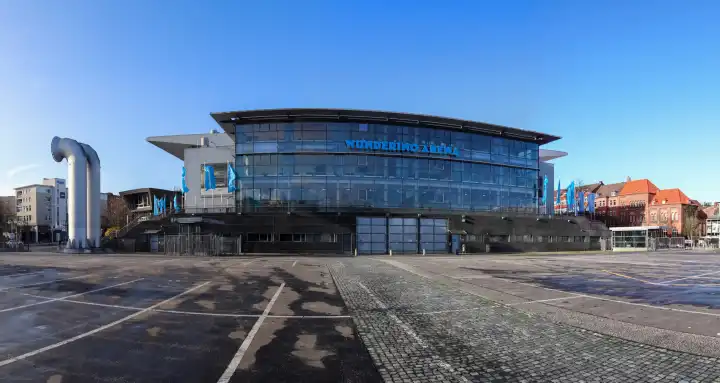Blick auf die Wunderino Arena in Kiel. Heimspielstätte des Handball-Bundesligisten THW Kiel