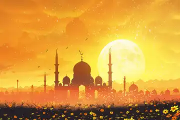 A beautiful background for Eid Al Adha the Feast of Sacrifice AI generated