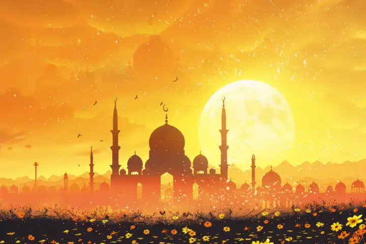 Ein schöner Hintergrund für Eid Al Adha das Opferfest AI generiert