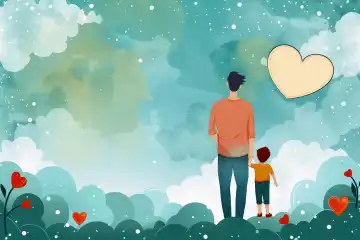 Eine emotionale Väter Tag Hintergrund Illustration AI generiert