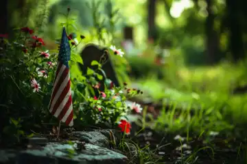 An emotional memorial day background AI generated