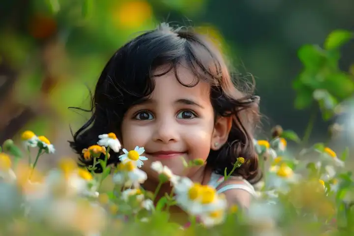 Schöne Augen eines Kindes für Kindertag AI erzeugt