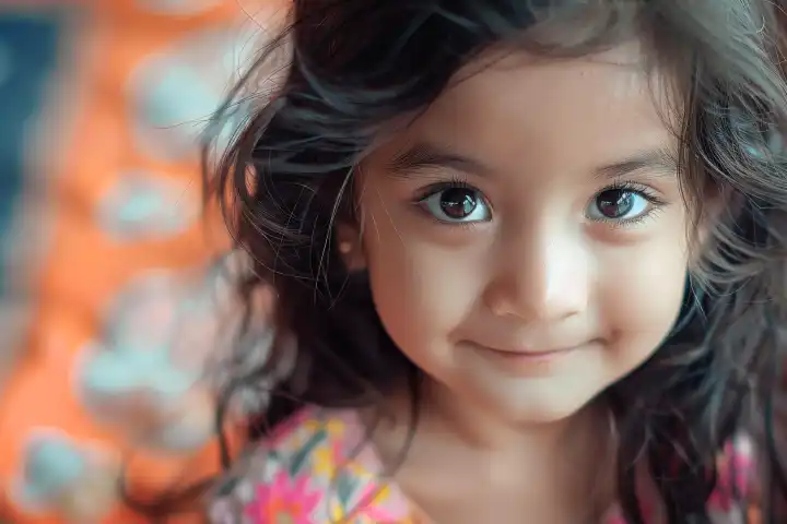 Beautiful eyes of a child for childrens day AI generated