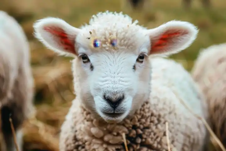 Ein süßes kleines Schaf-Baby AI generiert