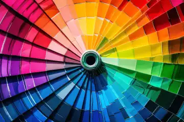 A vibrant colorwheel showing all different colors, generated with AI