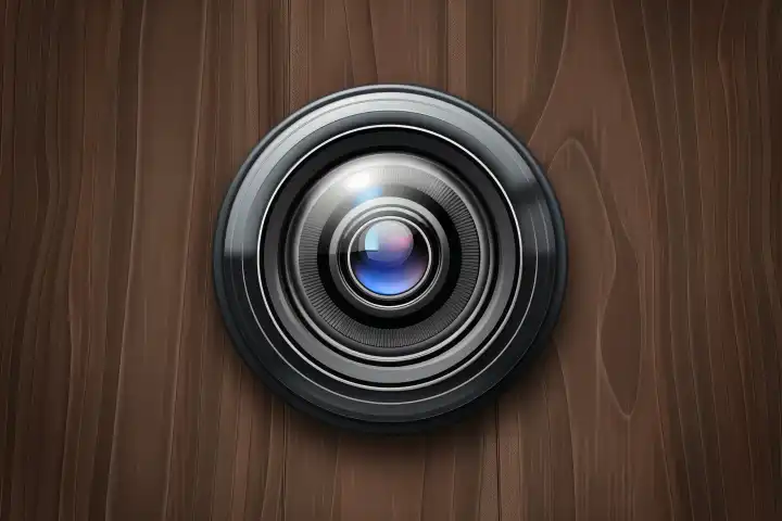 Eine atemberaubende Abdeckung Hintergrund mit Kamera-Objektiv für ein Retro-Thema, generiert mit KI