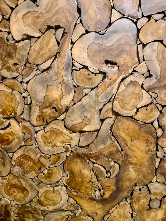 Surface image of natural burl wood in a light brown shade