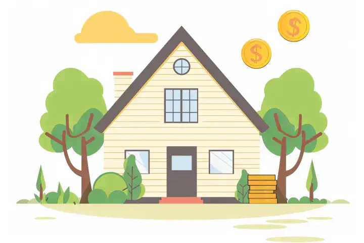 Illustraition for savings for the house purchase, generated with AI