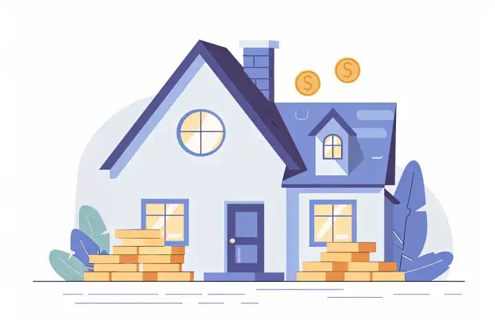 Illustraition for savings for the house purchase, generated with AI