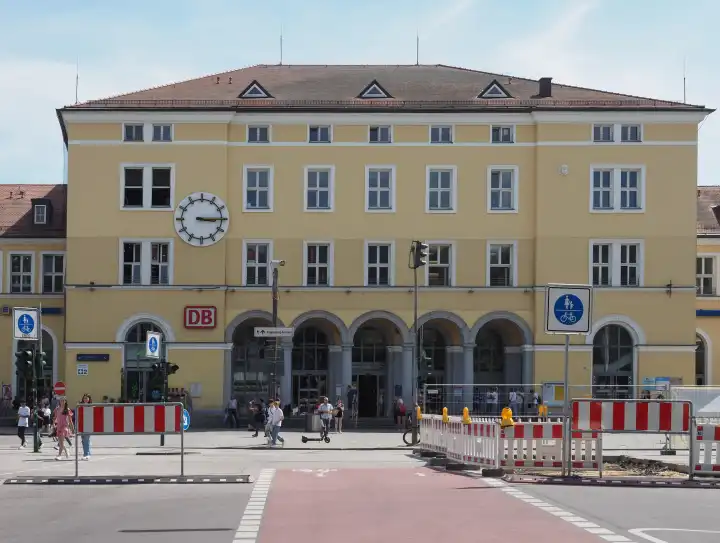 REGENSBURG, GERMANY - CIRCA JUNE 2022: Regensburg Hauptbahnhof translation central station