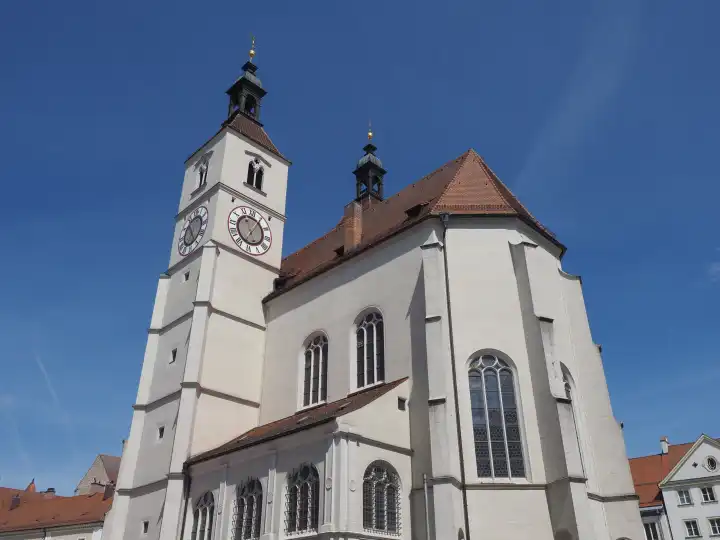 REGENSBURG, GERMANY - CIRCA JUNE 2022: Neupfarrkirche evangelic parish church