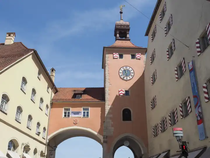REGENSBURG, GERMANY - CIRCA JUNE 2022: View of the old city centre