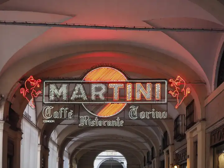 TURIN, ITALY - CIRCA OCTOBER 2022: Martini sign