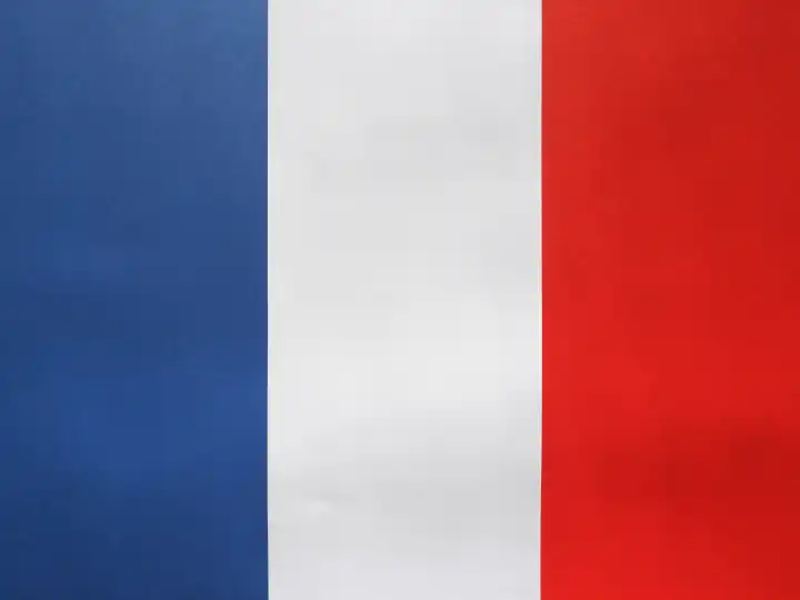 the French national flag of France, Europe