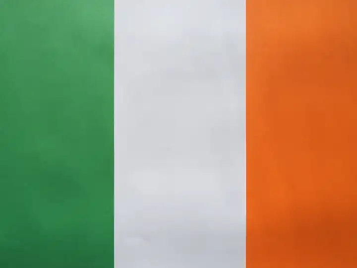 the Irish national flag of Ireland, Europe