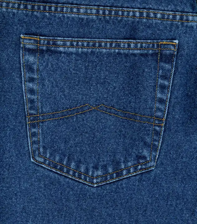 Blue Jeans Stoff Textur mit Tasche nützlich als Hintergrund