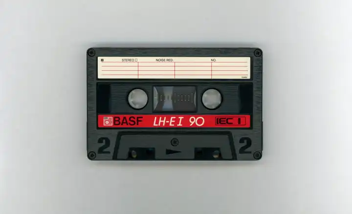 FRANKFURT AM MAIN, GERMANY - MARCH 09, 2024: Basf tape cassette