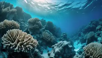 Meer Unterwasser-Szene Hintergrund AI generierte Bild