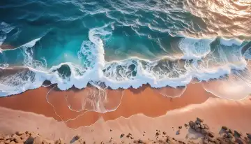 ai generated sea water background top view