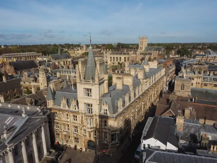 Luftaufnahme der Stadt Cambridge, UK