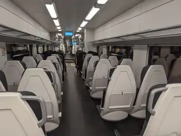 Interior of a regional express from the ODEG