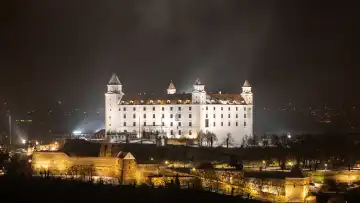 The Castle of Bratislava at night