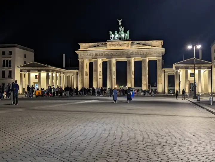 Brandenburg Gate in Berlin by night